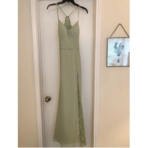 Azazie Caroline Dusty Sage Bridesmaid Dress